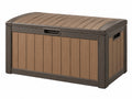 Opbergkist voor buiten 120 x 56 x 63 cm - kunststof bruin/donkerbruin - weerbestendige tuinopslag