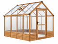 Tuinkas 240 x 190 x 220 cm hout transparant - vrijstaand met dakraam