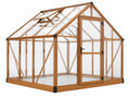 Tuinkas 240 x 190 x 230 cm hout transparant - vrijstaand met dakraam