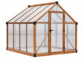 Tuinkas 180 x 120 x 190 cm hout transparant - kweekkas met polycarbonaatpanelen