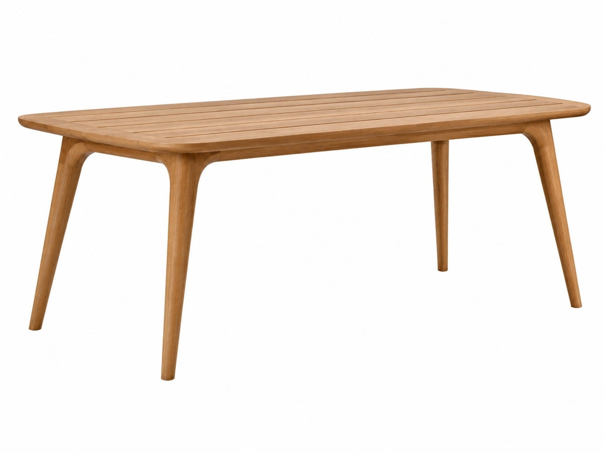 Tuintafel 200 x 100 x 75 cm - houten eettafel naturel voor buiten