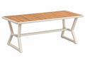Tuintafel 180 x 90 x 75 cm teak hout beige aluminium modern buitengebruik