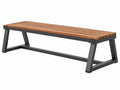 Tuinbank 180 x 40 x 45 cm - houten latten zwart metalen frame industriële stijl